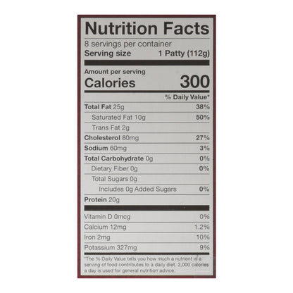 Holten's Chop House Smashed Beef Burger 8 ea