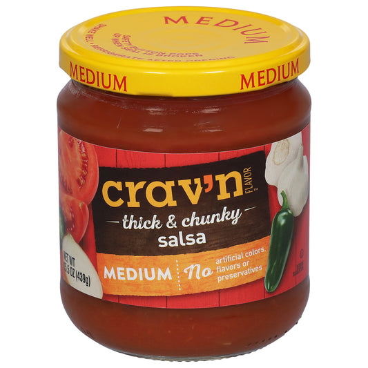 Crav'n Flavor Medium Thick & Chunky Salsa 15.5 oz