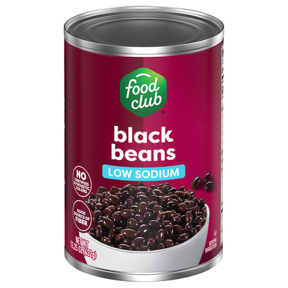 Food Club Low Sodium Black Beans 15.25 oz
