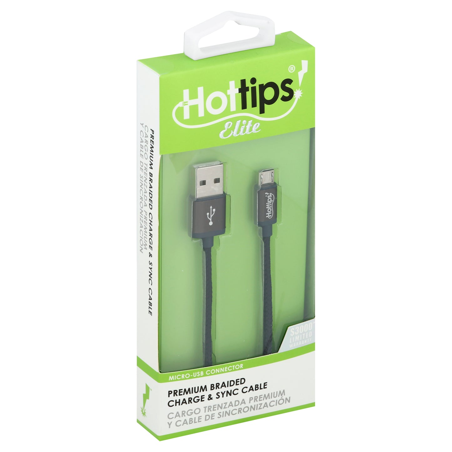 Hottips Cable 1 ea - PREMIUM BRAIDED CHARGE SYNC CABLE