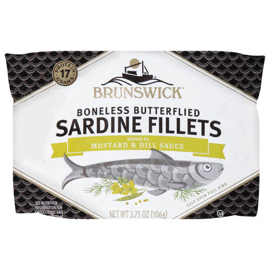 Brunswick Mustard & Dill Sauce Sardine Fillets 3.75 oz