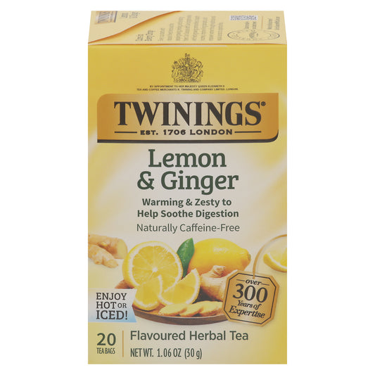 Twinings Lemon & Ginger Herbal Tea 20 Tea Bags