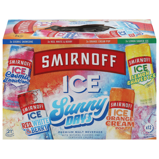 Smirnoff Ice Sunny Days Assorted Premium Malt Beverage 12 - 12 fl oz Cans