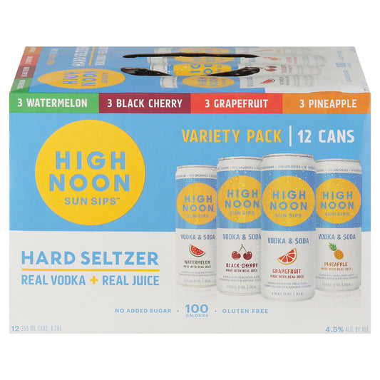 High Noon Sun Sips Hard Seltzer Variety Pack 12 - 355 ml Cans