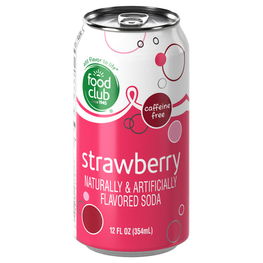 Food Club Caffeine Free Strawberry Soda 12 fl oz
