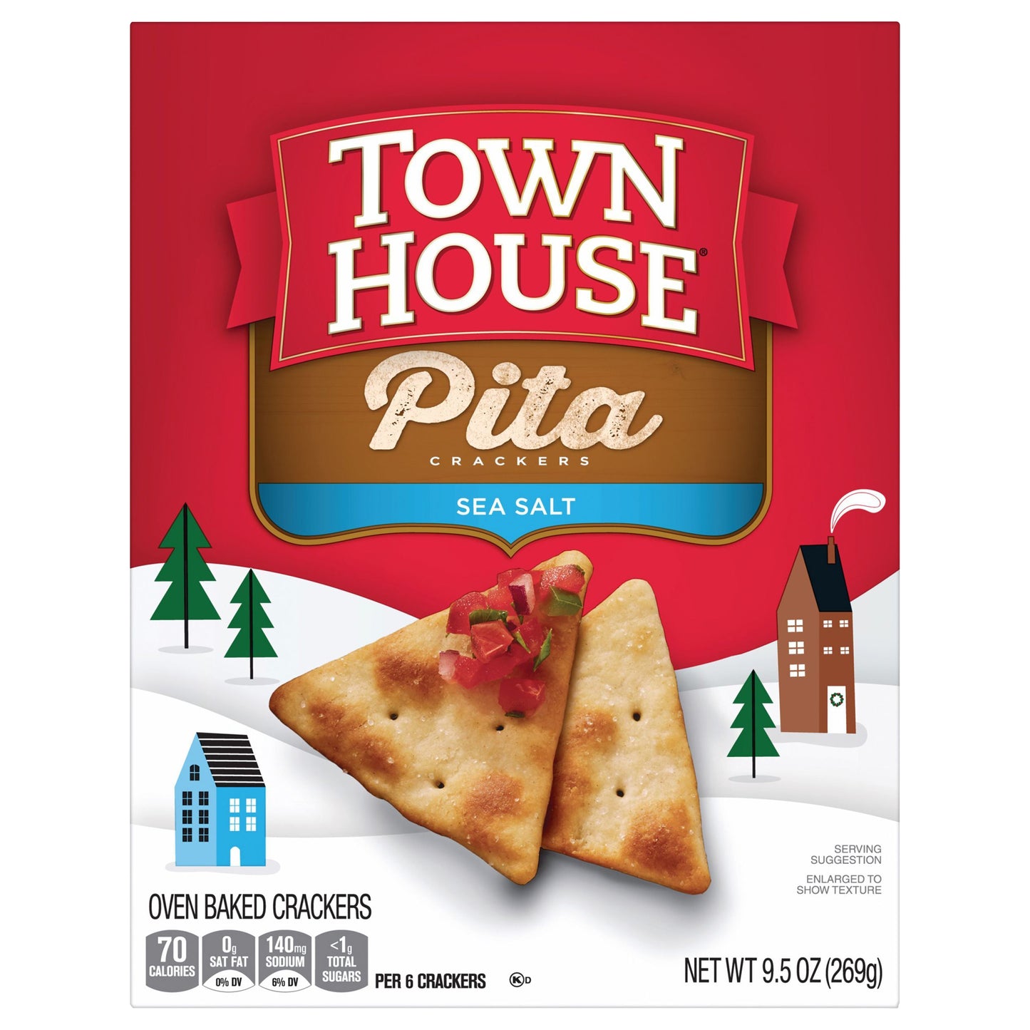 Town House Pita Sea Salt Oven Baked Crackers