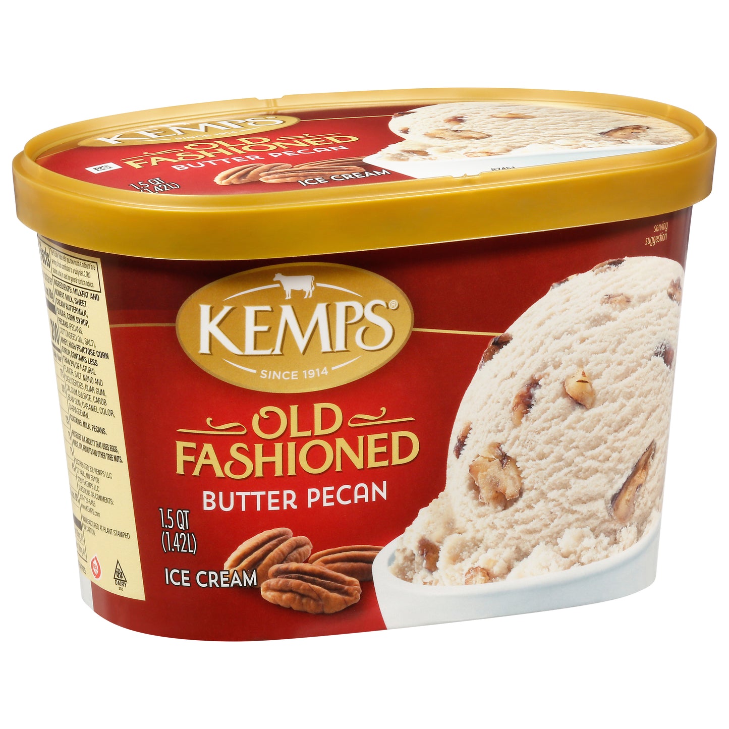 Kemps Old Fashioned Butter Pecan Ice Cream 1.5 qt