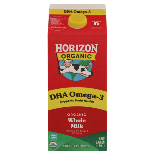 Horizon Organic DHA Omega-3 Organic Whole Milk 0.5 gal