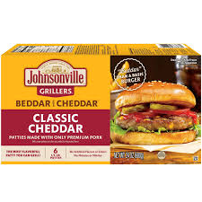 Johnsonville Grillers Beddar Cheddar Bratwurst Patties