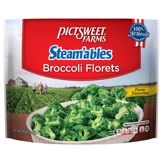 Pictsweet Farms Steam'ables Broccoli Florets, Farm Favorites - 10 oz