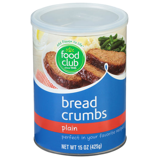 Food Club Plain Bread Crumbs 15 oz