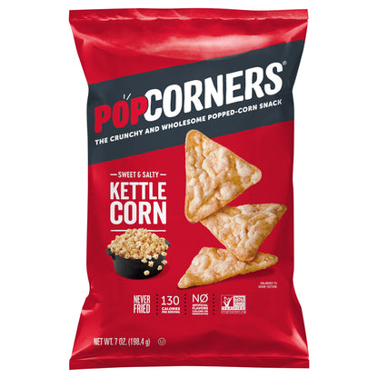 PopCorners The Crunchy And Wholesome Popped-Corn Snack Kettle Corn Sweet & Salty 7 Oz