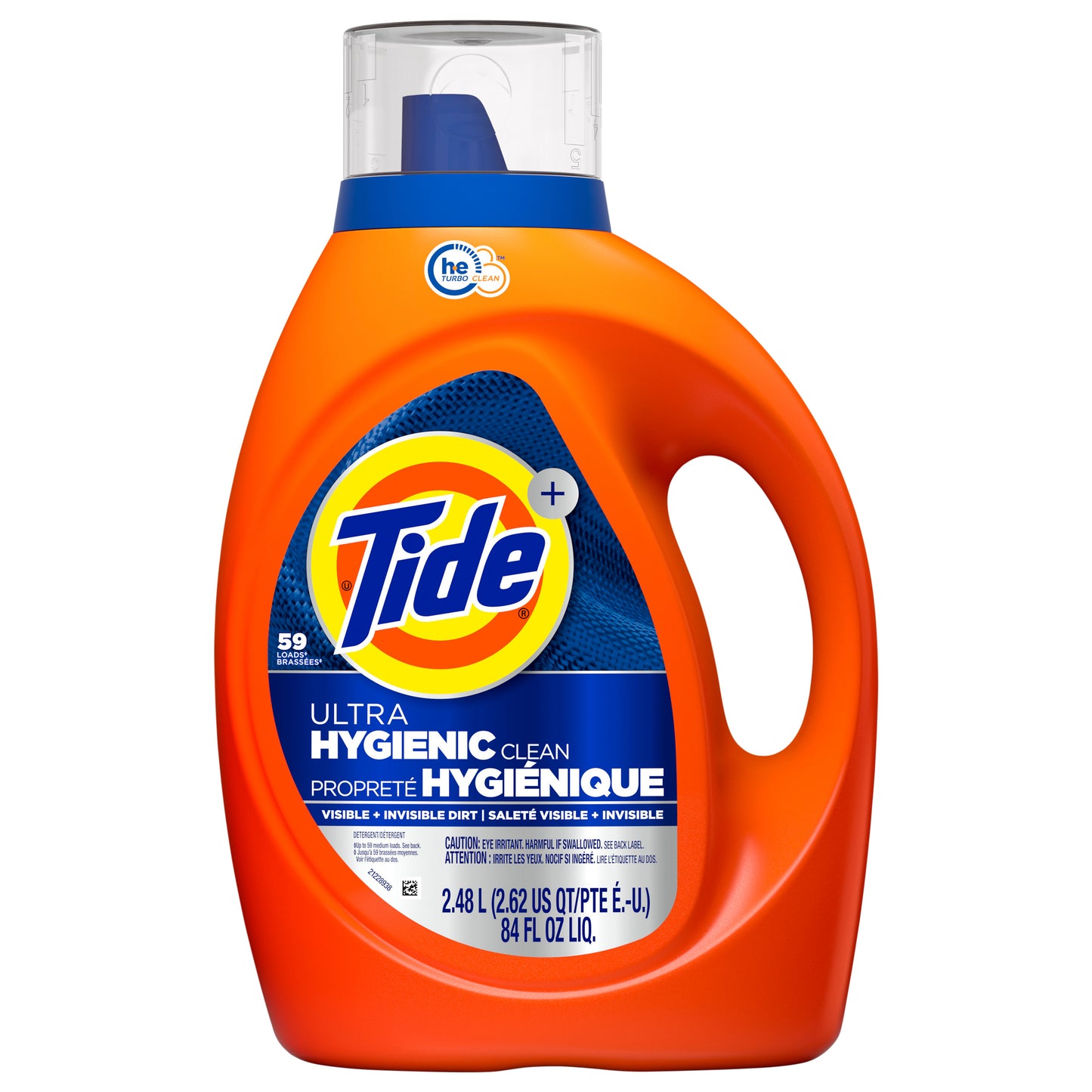 Tide Ultra Hygienic Clean Liquid Laundry Detergent, Original Scent, 84 fl oz, 59 Loads, Removes visible and invisible dirt, Laundry Detergent Liquid