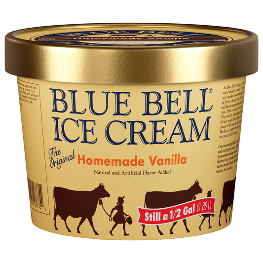 Blue Bell The Original Homemade Vanilla Ice Cream 0.5 gal