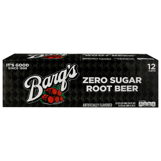 Barq's Zero Sugar Root Beer 12 - 12 fl oz Cans