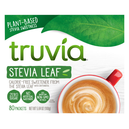 Truvia Original Calorie-Free Sweetener from the Stevia Leaf, 80  Packets (5.64 oz Carton)