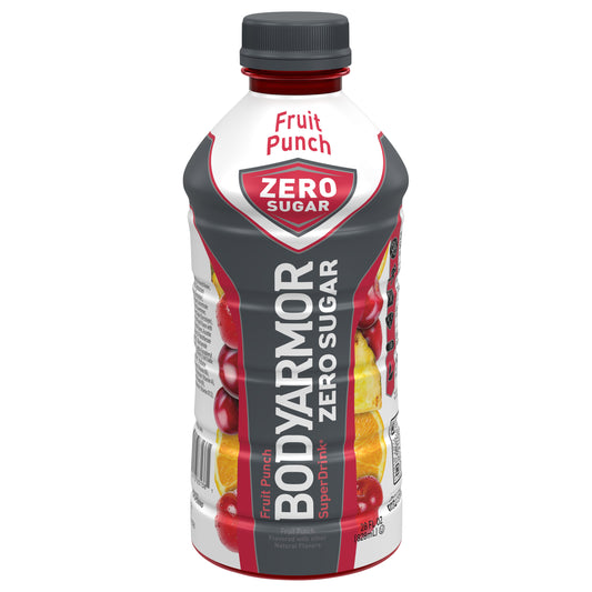BODYARMOR Zero Sugar Fruit Punch Bottle, 28 fl oz