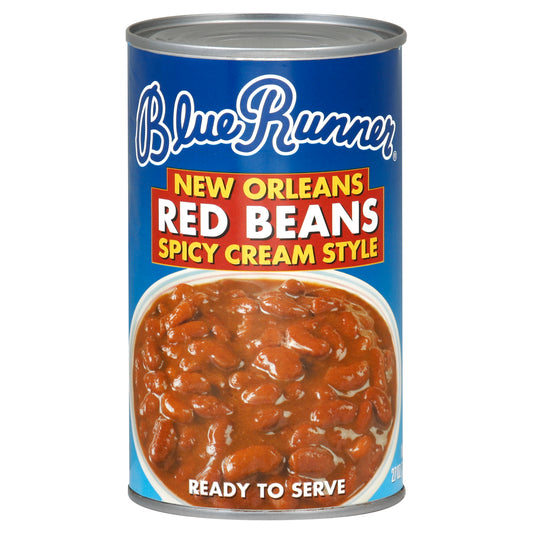 Blue Runner Red Beans 27 oz - NEW ORLEANS RED BEANS SPICY CREAM STYLE