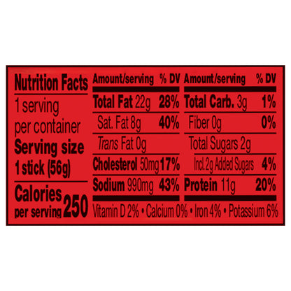 Jack Link's Original Meat Stick Flamin' Hot Flavored 2 Oz