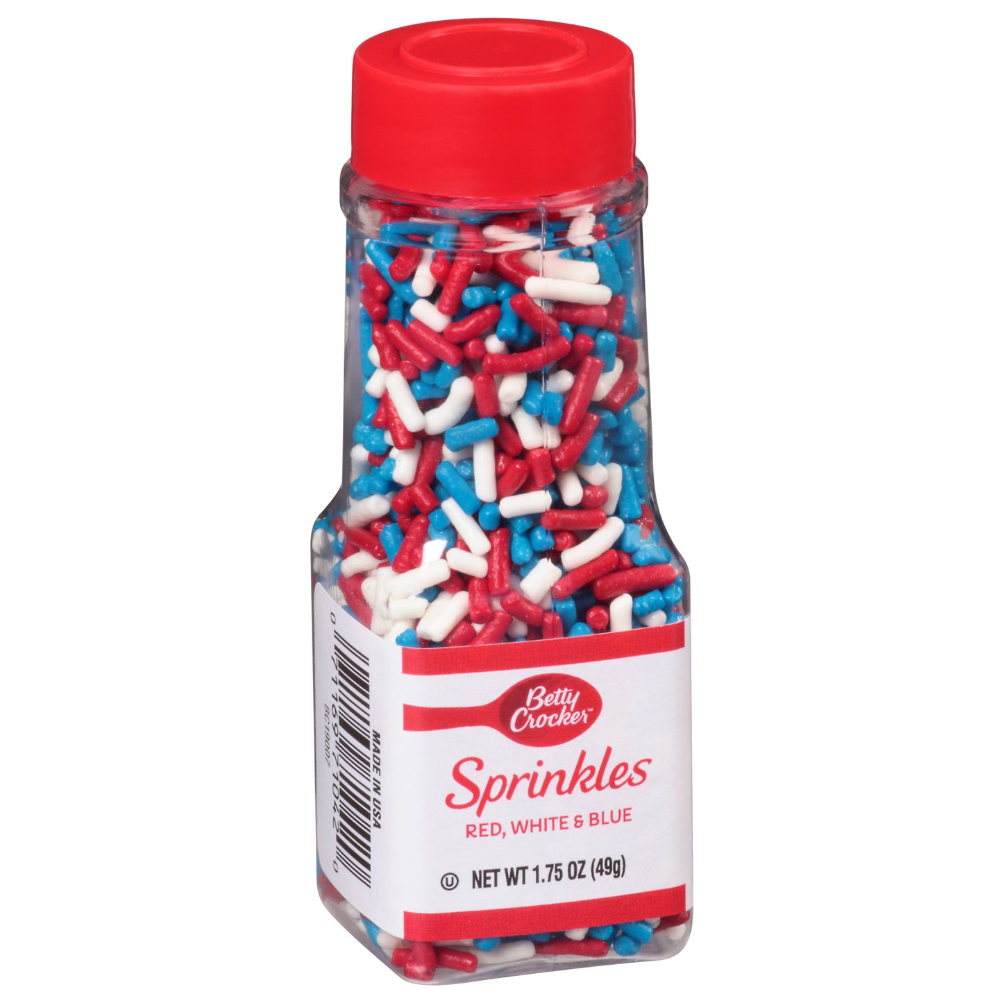 Betty Crocker Red White & Blue Sprinkles 1.75 oz Bottle