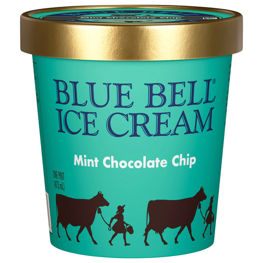 Blue Bell Mint Chocolate Chip Ice Cream 1 pt