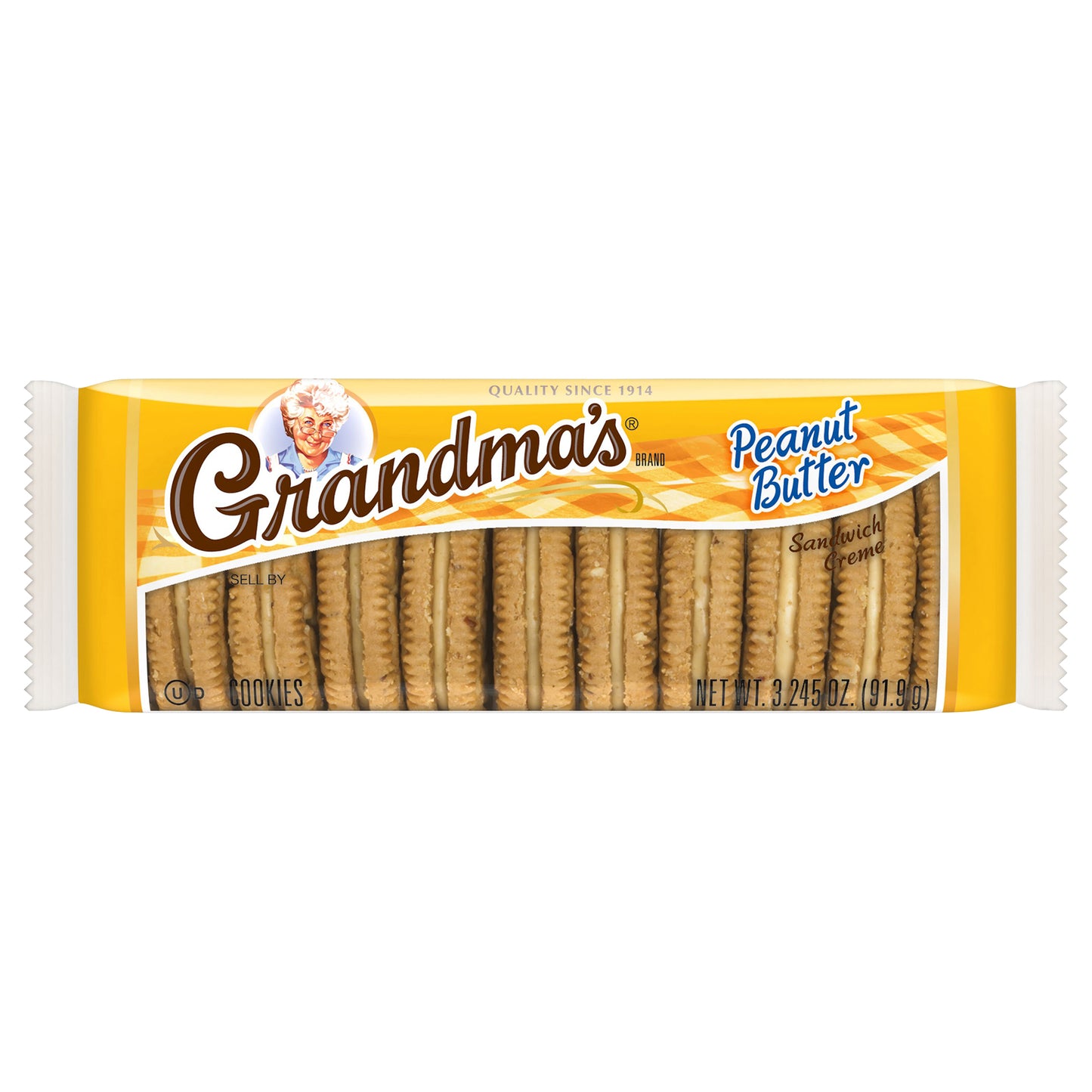 Grandma's Sandwich Crème Cookies Peanut Butter 3.245 Oz