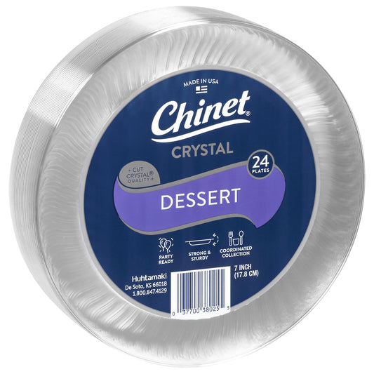 Chinet Crystal 7 Inch Dessert Plates 24 ea