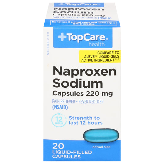 TopCare Health 220 mg Naproxen Sodium 20 Liquid-Filled Capsules