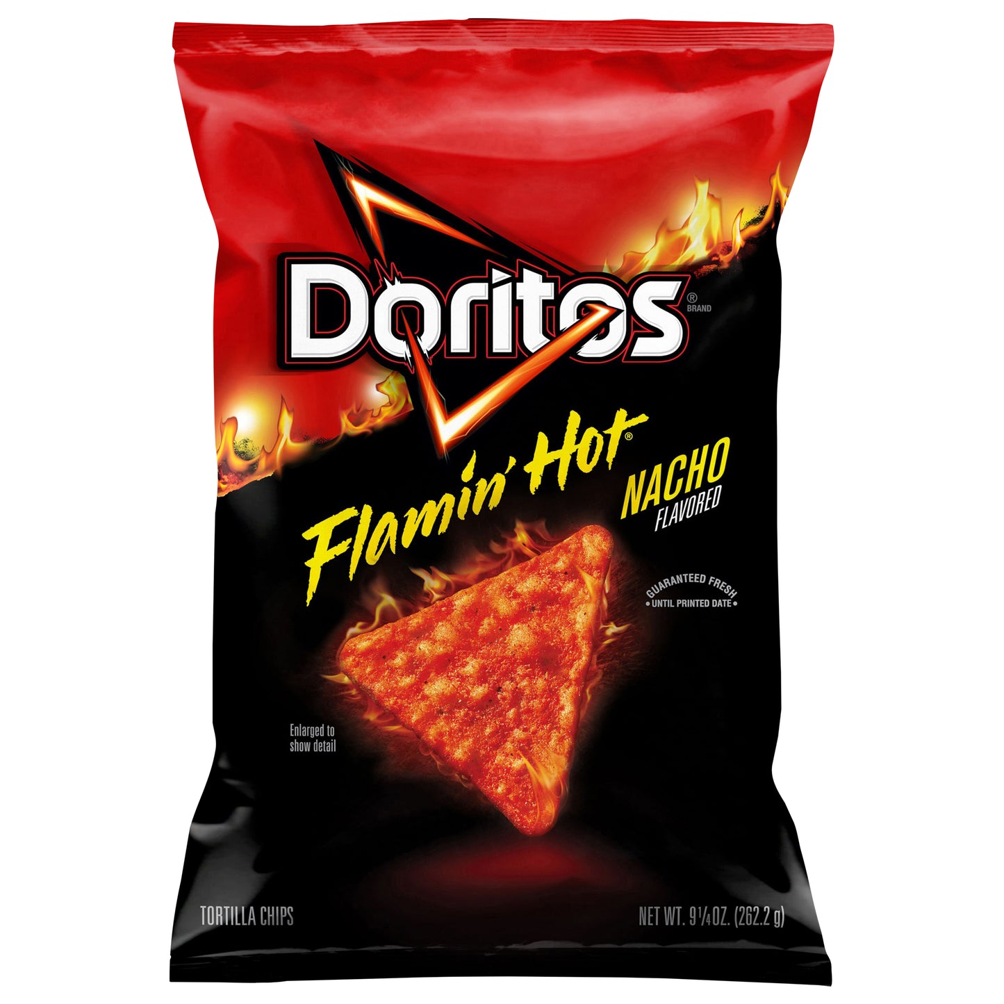 Doritos Tortilla Chips Flamin' Hot Nacho Flavored 9 1/4 Oz