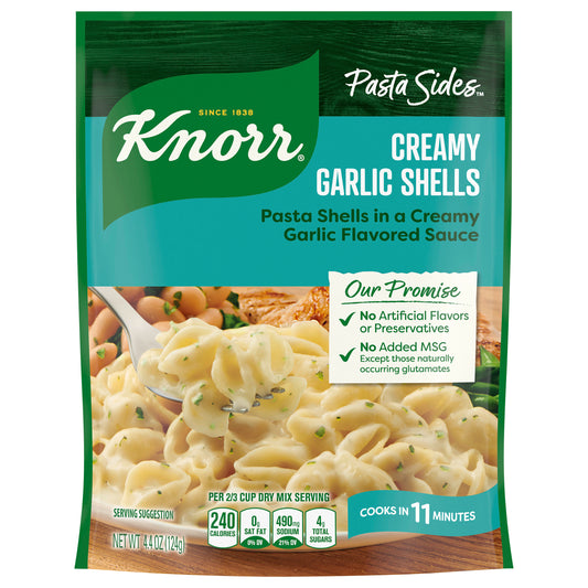 Knorr 4.4 oz Pasta Sides Creamy Garlic Shells