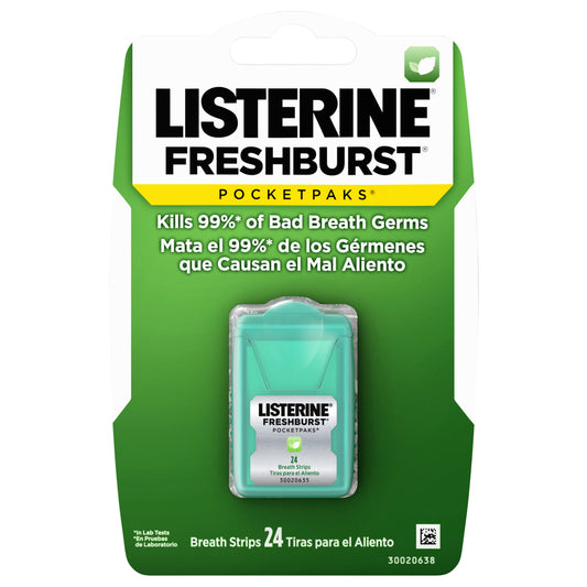 Listerine Freshburst Pocketpaks Breath Strips, 24-Strip Pack, 1 Pack