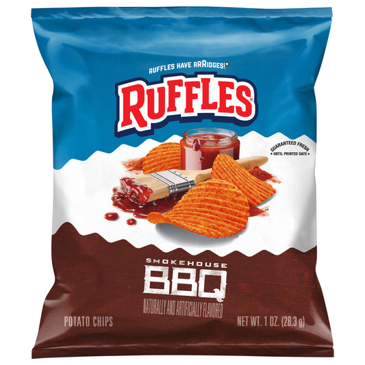 Ruffles Potato Chips Smokehouse BBQ 1 Oz