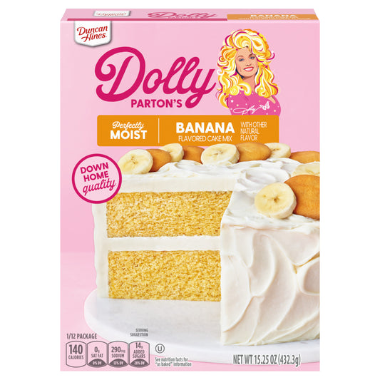Duncan Hines Dolly Parton's Favorite Banana Flavored Cake Mix, 15.25 oz.
