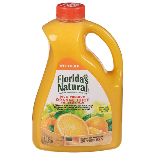 Florida's Natural 100% Premium Orange Juice with Pulp 89 fl oz