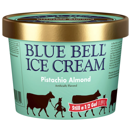Blue Bell Pistachio Almond Ice Cream 0.50 gal