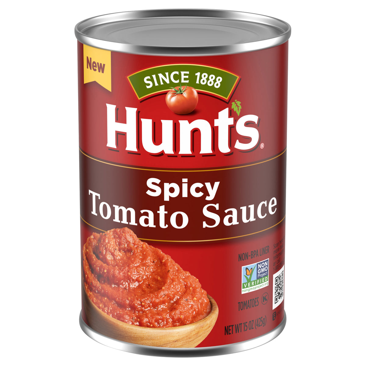 Hunt’s Spicy Tomato Sauce, Canned Sauce, 15 oz.
