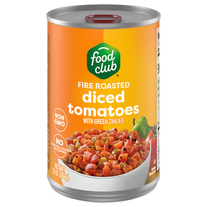 Food Club Fire Roasted Diced Tomatoes with Green Chilies 10 oz