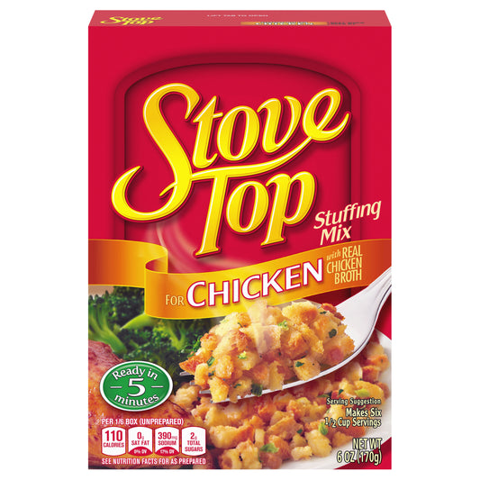 Stove Top Stuffing Mix for Chicken, 6 oz Box
