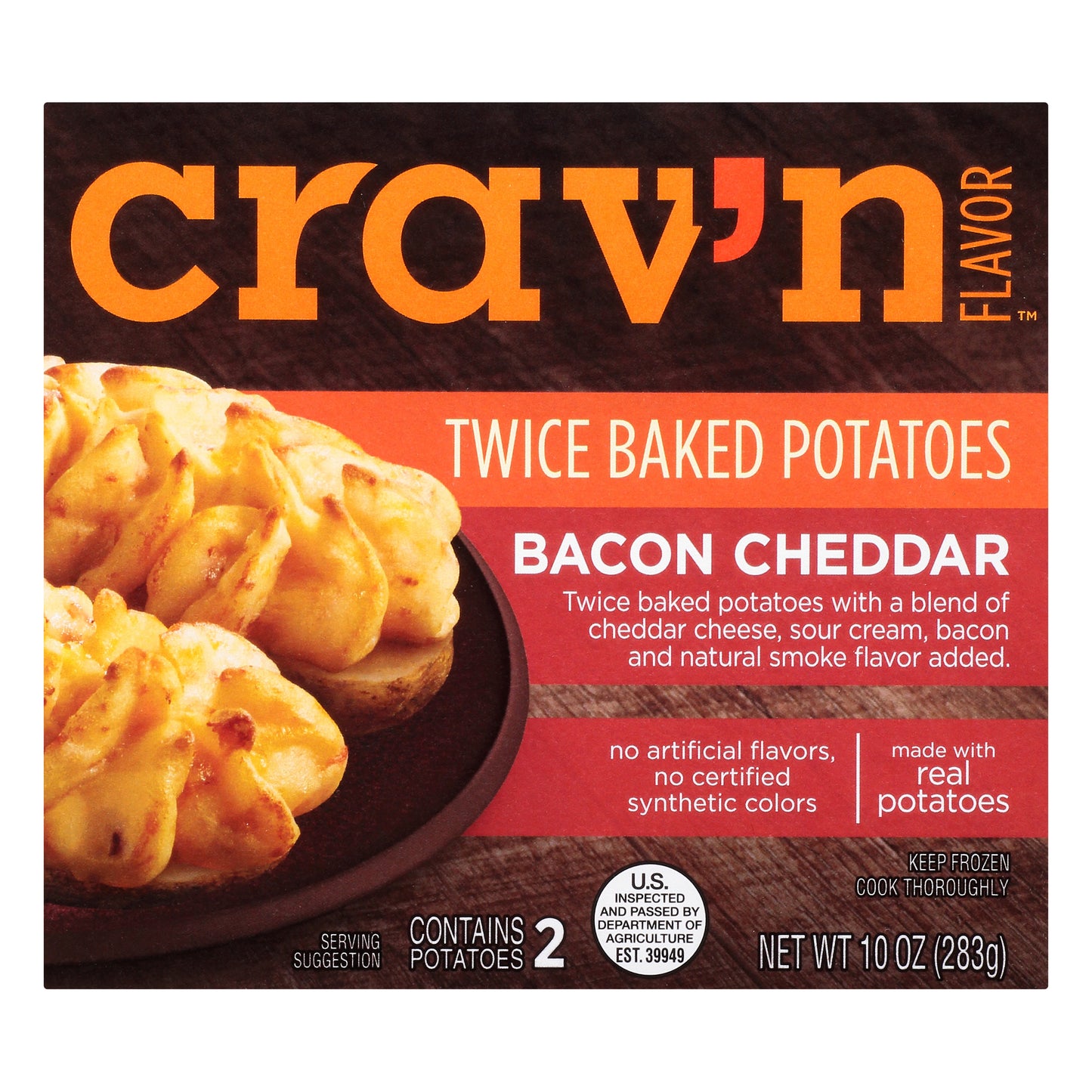 Crav'n Flavor Bacon Cheddar Twice Baked Potatoes 2 ea