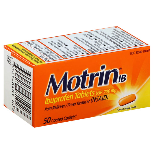 Motrin IB Pain Reliever/Fever Reducer 50 ea