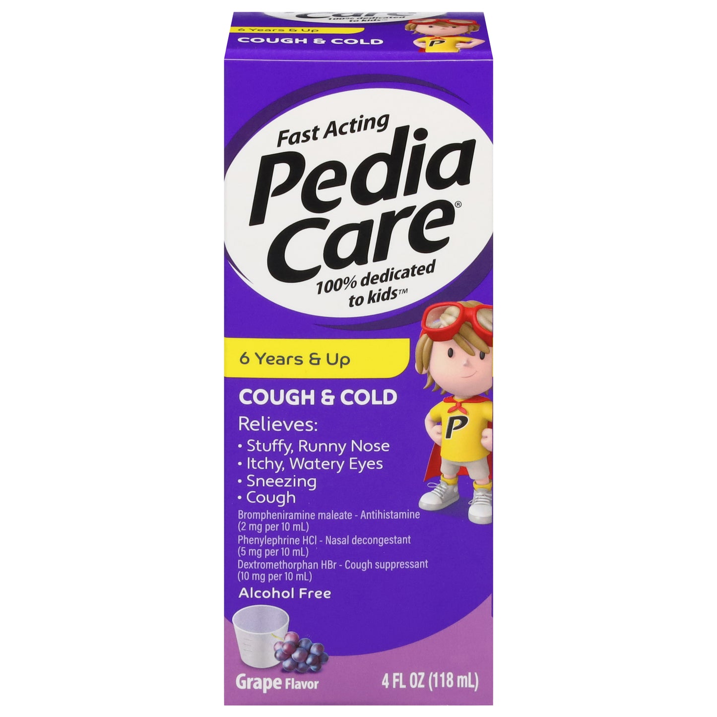 Pediacare Children's Cough Cold Grape 4oz