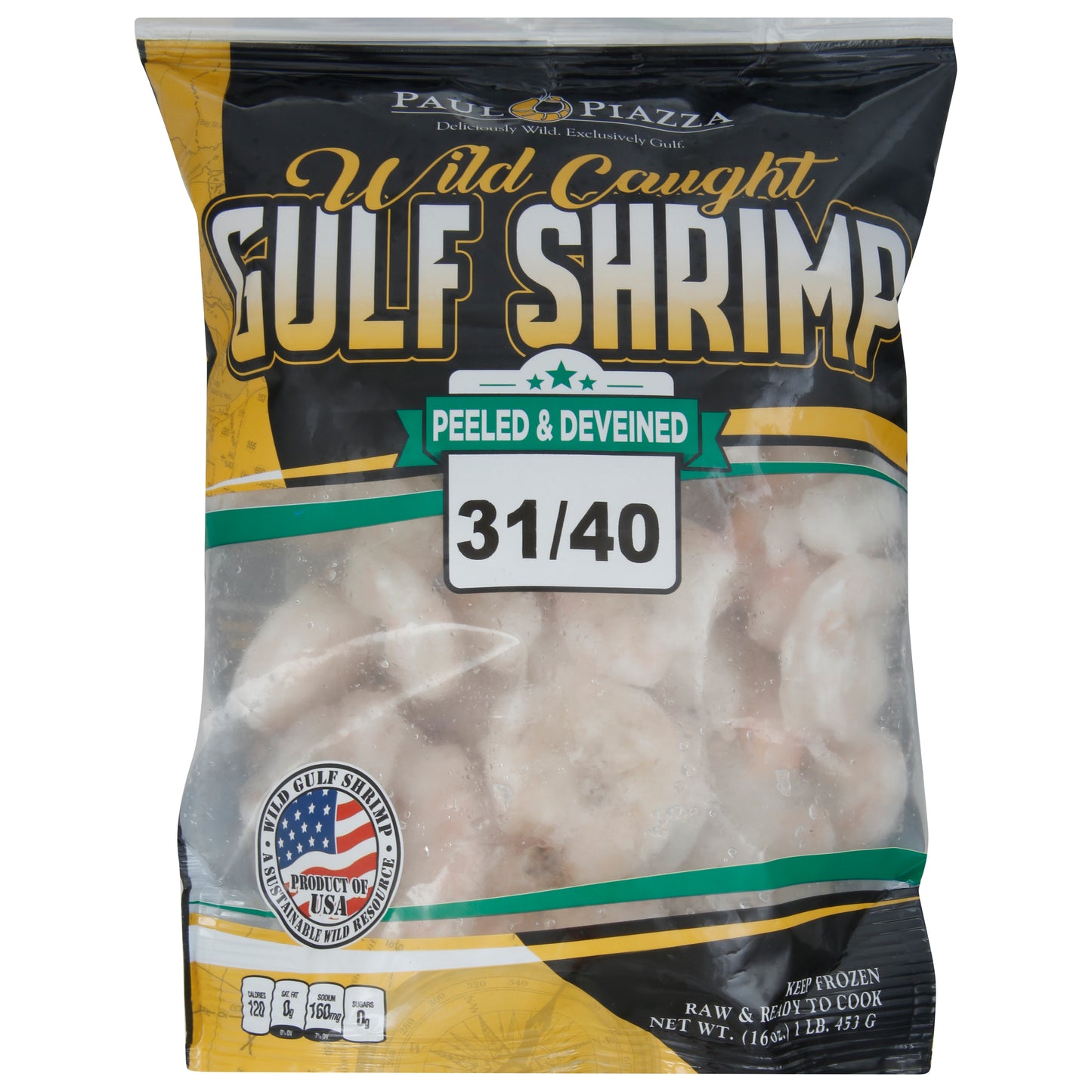 Paul Piazza Peeled & Deveined Wild Caught Gulf Shrimp 16 oz