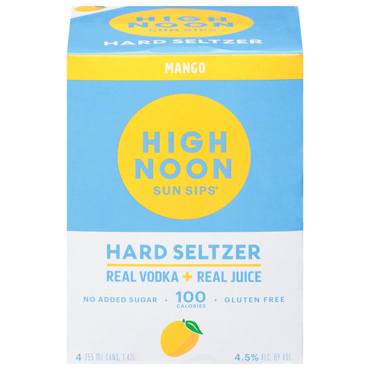 High Noon Sun Sips Mango Hard Seltzer 4 - 355 ml Cans