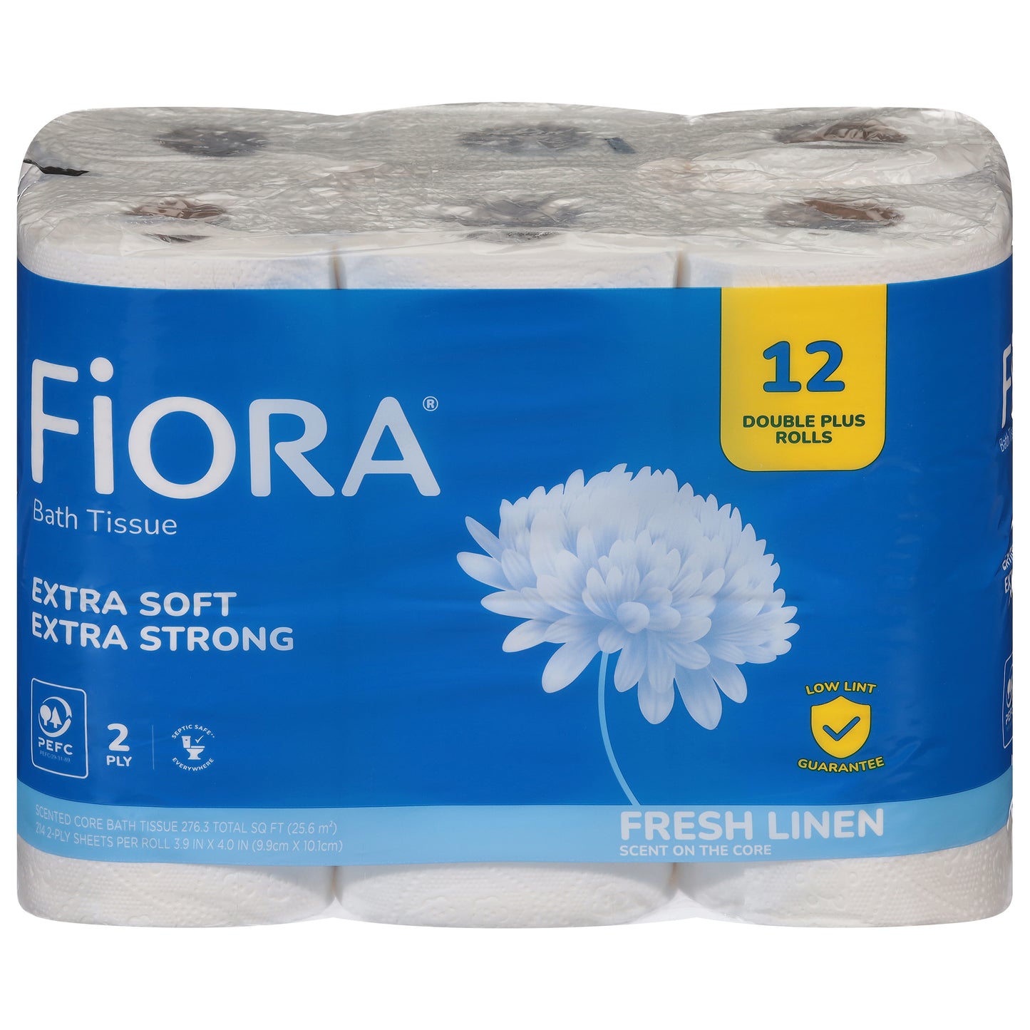 Fiora 2 Ply Extra Soft Extra Strong Fresh Linen Bath Tissue 12 Rolls