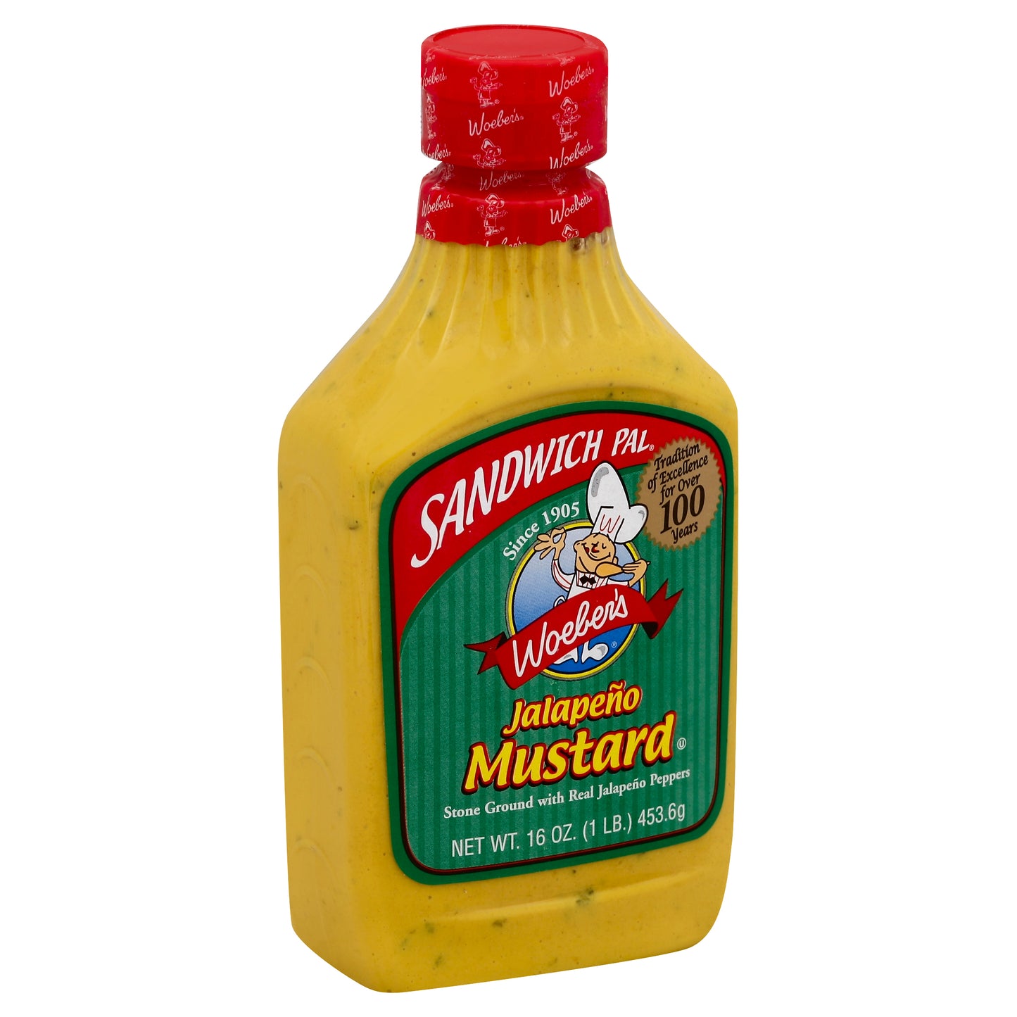 Woeber's Mustard 16 oz - Jalapeno