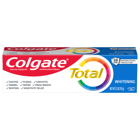 Colgate Total Whitening Toothpaste Gel, 3.3 Oz..