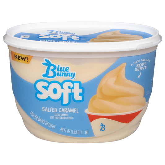 Blue Bunny Soft Salted Caramel Frozen Dessert, 46 fl oz Tub