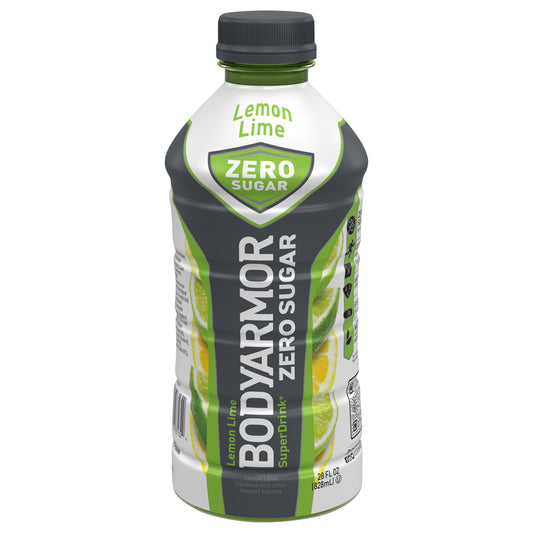 BODYARMOR Zero Sugar Lemon Lime Bottle, 28 fl oz