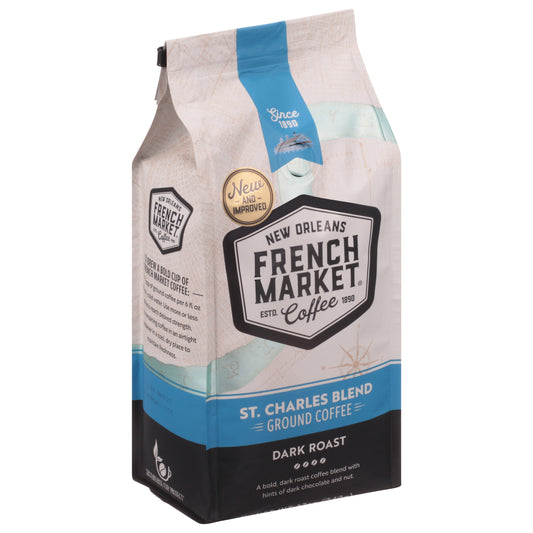 French Market Dark Roast Ground St. Charles Blend Coffee 12 oz