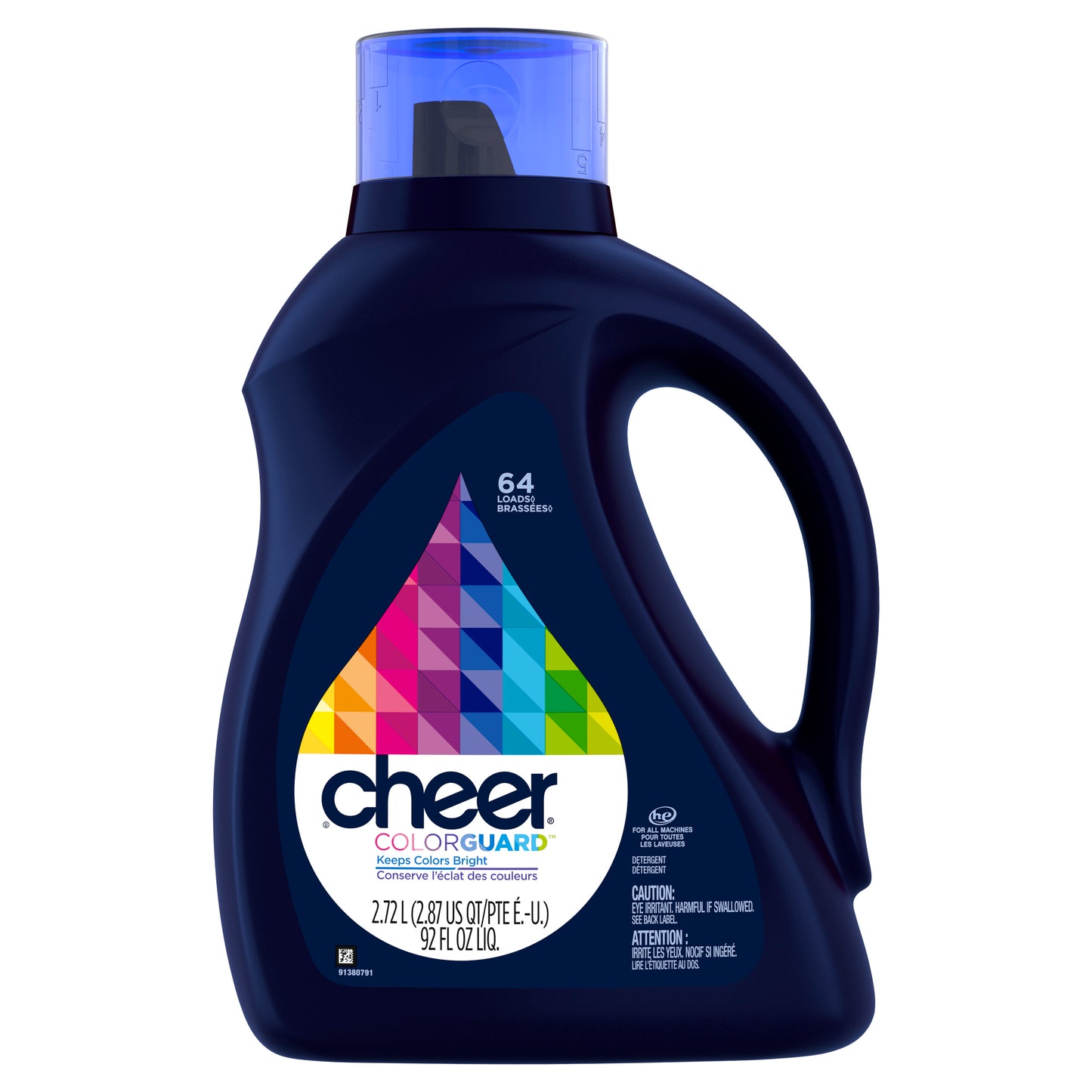 Cheer Liquid Laundry Detergent 64 loads 92 fl oz, HE Compatible